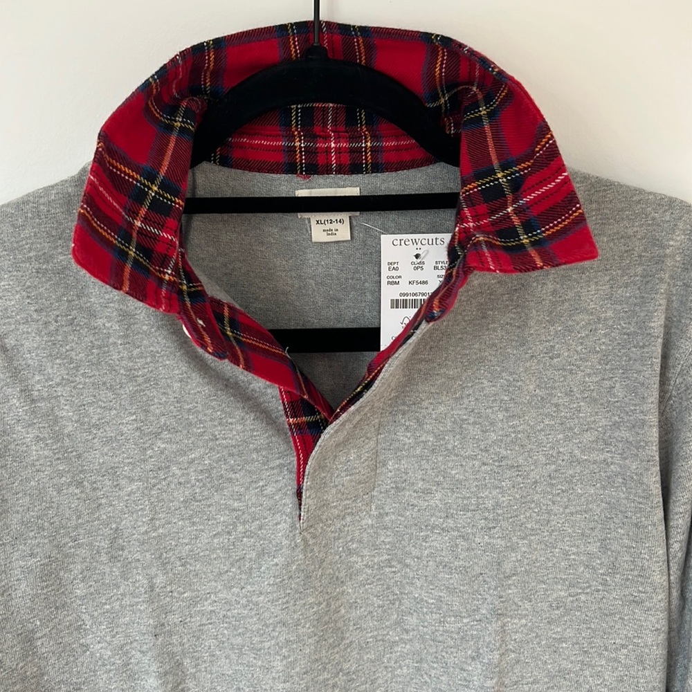 J.Crew crewcuts L/S cotton Rugby kids XL